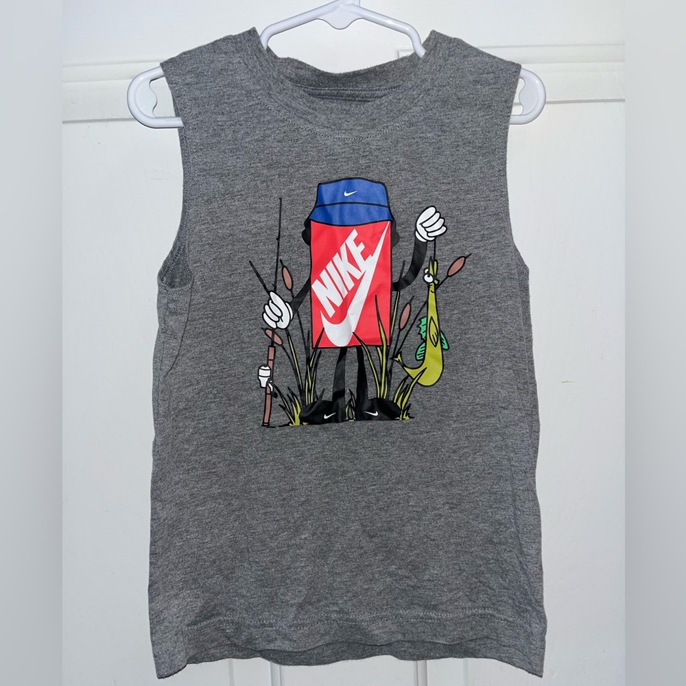 Nike Kids Graphic Gray Tank Top